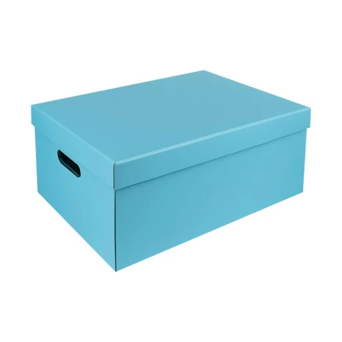 Caixa de papel kraft organizadora 32x44x16cm azul