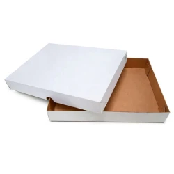 Caixa de papelão para salgado delivery branco 35x25x05cm