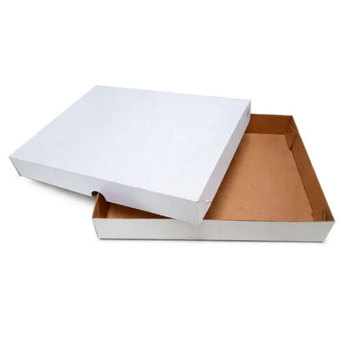 Caixa de papelão para salgado delivery branco 35x25x05cm