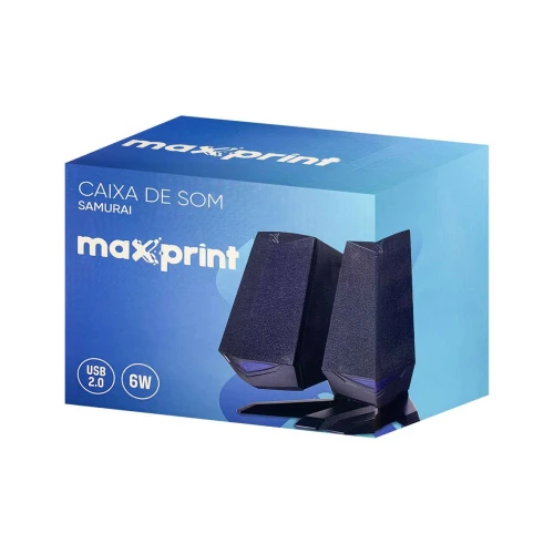 Caixa de som multimidia usb Samurai 6w preta Maxprint