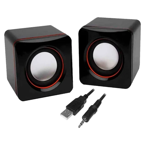 Caixa de som multimídia usb e p2 preta 3w B-Max