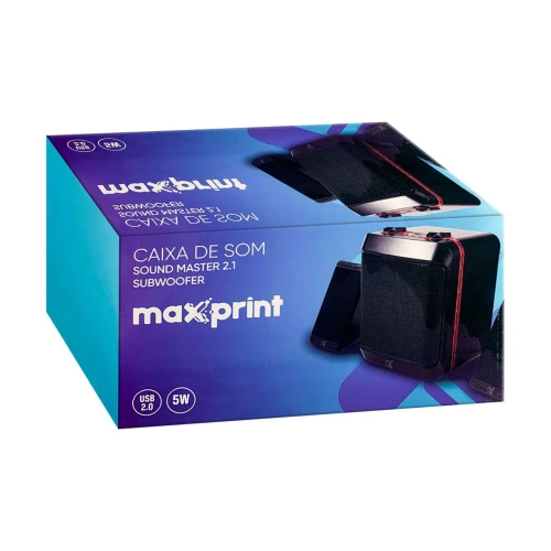 Caixa de som multimidia usb sound master 2.1 subwoofer Maxprint