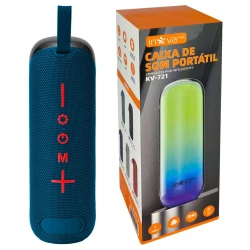 Caixa de som rádio bluetooth 5W com luz KV-721 Inova