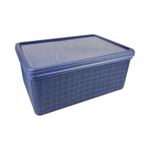 Caixa organizadora multiuso 05L de plástico juta azul Jaguar
