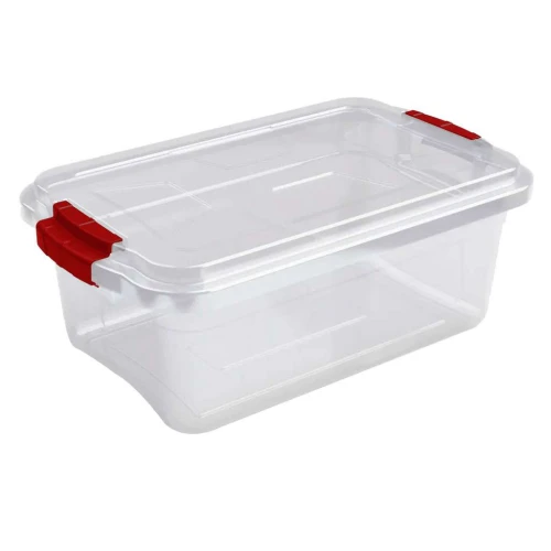Caixa organizadora multiuso 06 litros transparente com trava Rischioto