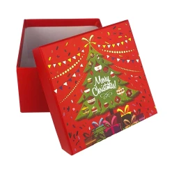 Caixa para presente quadrada 11x11x7cm natal sortida Caixa para presente quadrada 11x11x7cm natal sortida