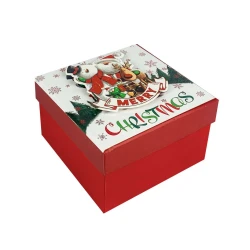Caixa para presente quadrada 09x09x6cm natal sortida Caixa para presente quadrada 09x09x6cm natal sortida