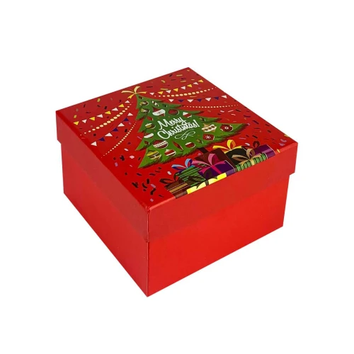 Caixa para presente quadrada 09x09x6cm natal sortida Caixa para presente quadrada 09x09x6cm natal sortida