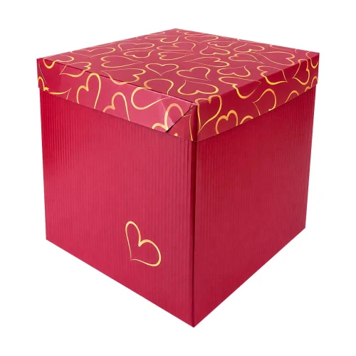 Caixa para presente quadrada 11,5x11,5cm tamanho P Gold Love Caixa para presente quadrada 11,5x11,5cm tamanho P Gold Love