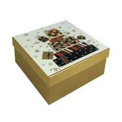 Caixa para presente quadrada 15x15x7cm natal sortido Caixa para presente quadrada 15x15x7cm natal sortido