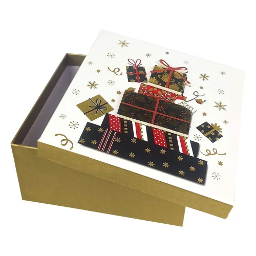 Caixa para presente quadrada 20x20x9,5cm natal sortido Caixa para presente quadrada 20x20x9,5cm natal sortido