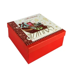 Caixa para presente quadrada 21x21x9cm natal sortido Caixa para presente quadrada 21x21x9cm natal sortido