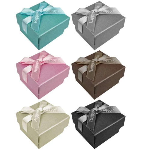 Caixa para presente quadrada decorada mini 05x05cm sortidas