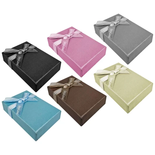 Caixa para presente retangular decorada 08x05cm sortidas