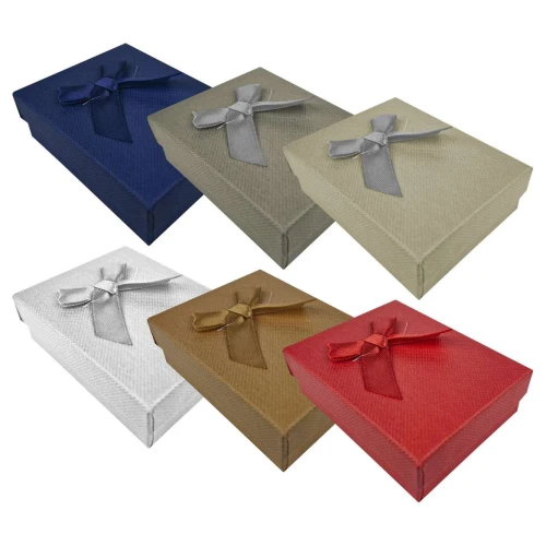 Caixa para presente retangular decorada 09x07cm sortidas