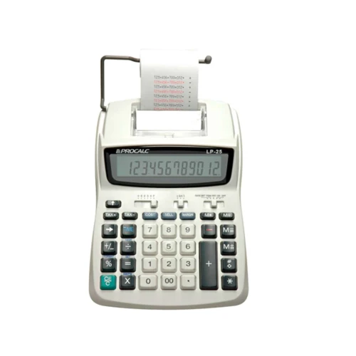 Calculadora com bobina LP25 12 dígitos Procalc