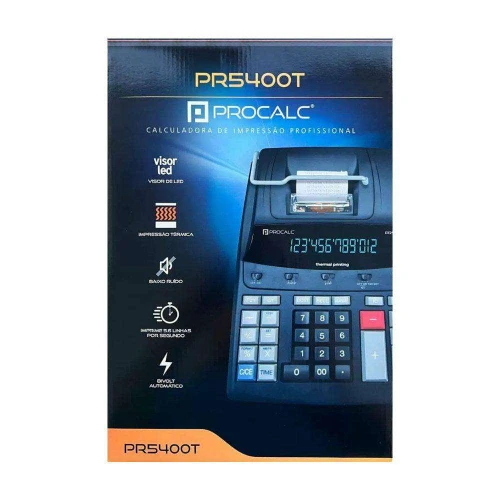 Calculadora com bobina térmica bivolt 54000T 12 dígitos Procalc