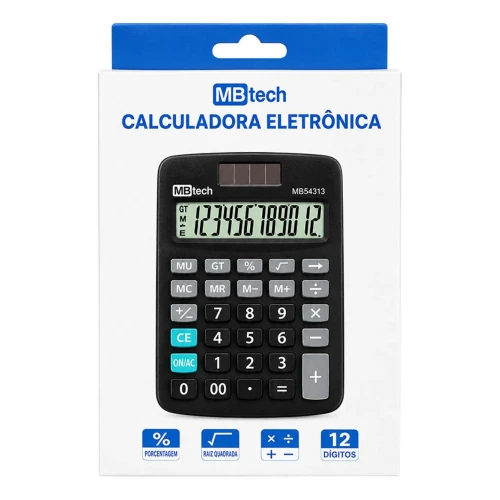 Calculadora grande 12 digitos eletronica color