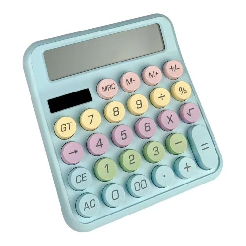Calculadora grande 12 dígitos tons pastéis AL2208