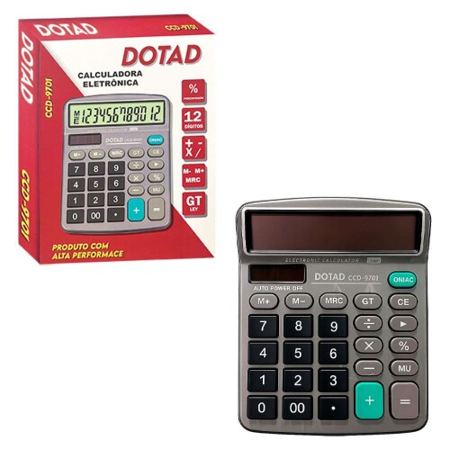 Calculadora média com 12 dígitos CCD9701 Dotad Calculadora média com 12 dígitos CCD9701 Dotad
