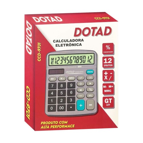 Calculadora média com 12 dígitos CCD9701 Dotad Calculadora média com 12 dígitos CCD9701 Dotad