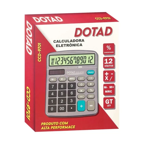Calculadora média com 12 dígitos CCD9701 Dotad Calculadora média com 12 dígitos CCD9701 Dotad