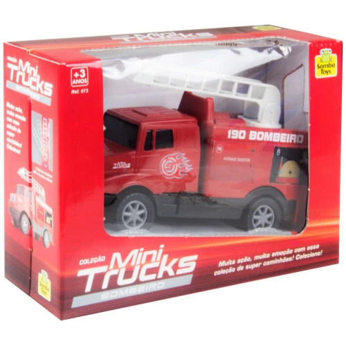 Caminhão bombeiro mini trucks 23cm