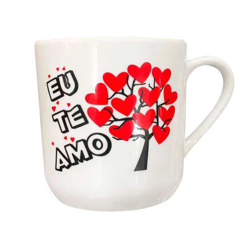 Caneca de cerâmica 250ml frases/figuras sortidas