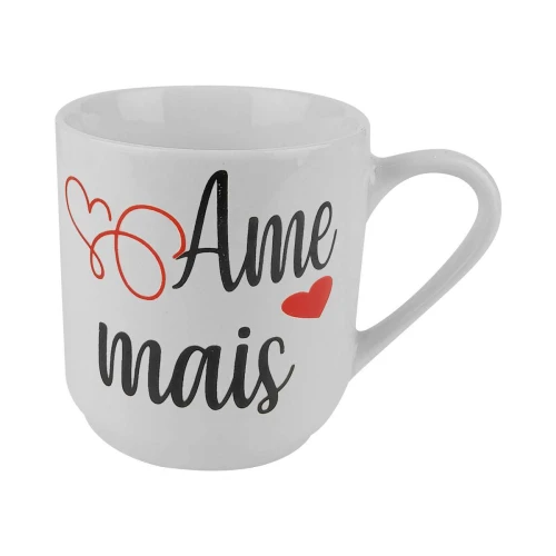 Caneca de cerâmica 250ml frases/figuras sortidas