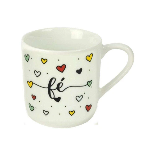 Caneca de cerâmica 250ml frases/figuras sortidas