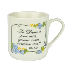 Caneca de cerâmica 250ml frases/figuras sortidas
