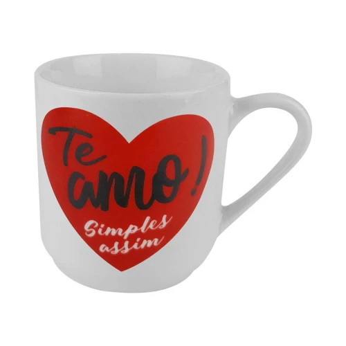 Caneca de cerâmica 250ml frases/figuras sortidas