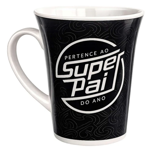 Caneca de cerâmica 300ML super pai na caixa Caneca de cerâmica 300ML super pai na caixa