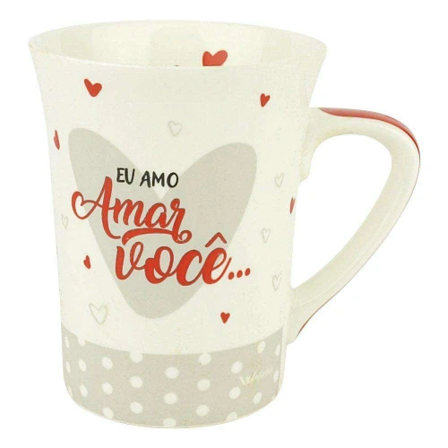 Caneca de ceramica 320ml namorados na caixa wellmix