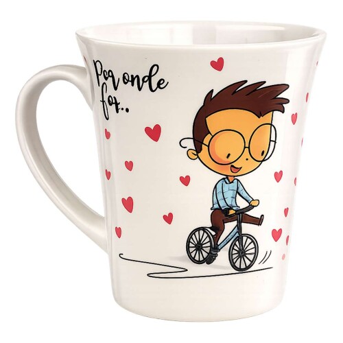 Caneca de cerâmica 350ML namorados na caixa Caneca de cerâmica 350ML namorados na caixa