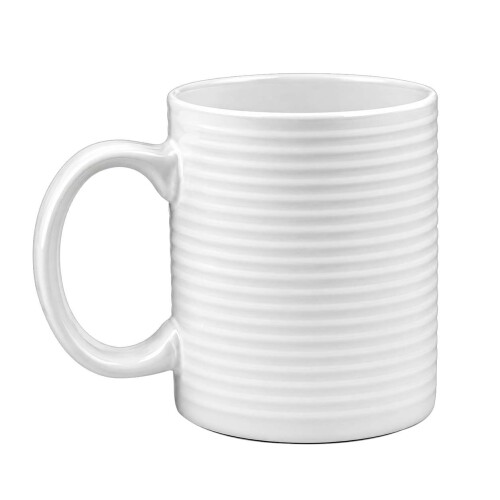 Caneca de cerâmica Grace branca 320ml Wellmix Caneca de cerâmica Grace branca 320ml Wellmix