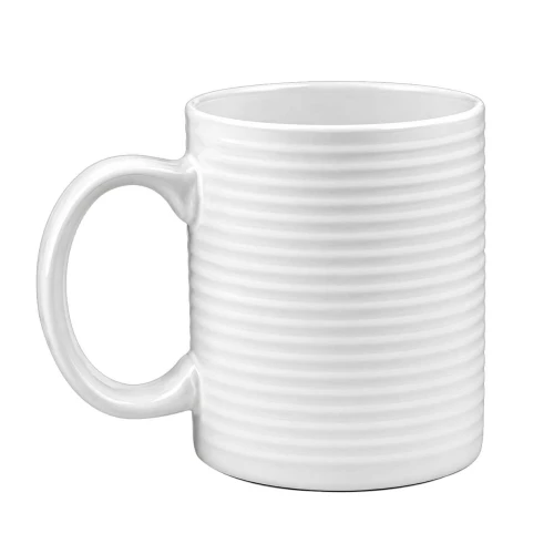 Caneca de cerâmica Grace branca 320ml Wellmix Caneca de cerâmica Grace branca 320ml Wellmix