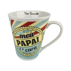 Caneca de cerâmica decorada pai 350ml sortida