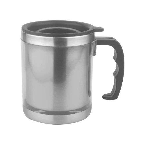 Caneca de inox 450ml colorida lisa com tampa