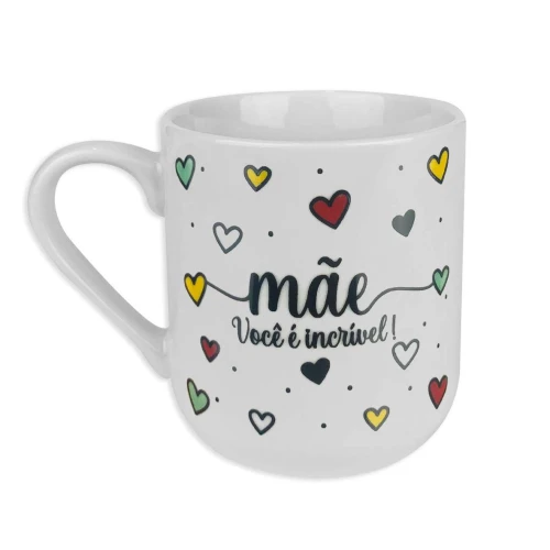 Caneca de porcelana 250ml decorada mãe sortidas