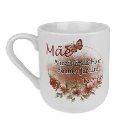 Caneca de porcelana 250ml decorada mãe sortidas