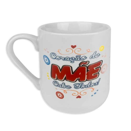 Caneca de porcelana 250ml decorada mãe sortidas