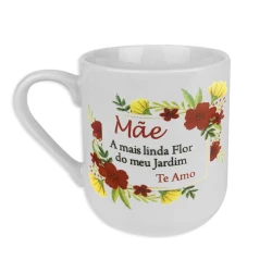 Caneca de porcelana 250ml decorada mãe sortidas