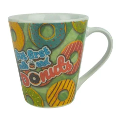 Caneca de porcelana 310ml donuts terramada