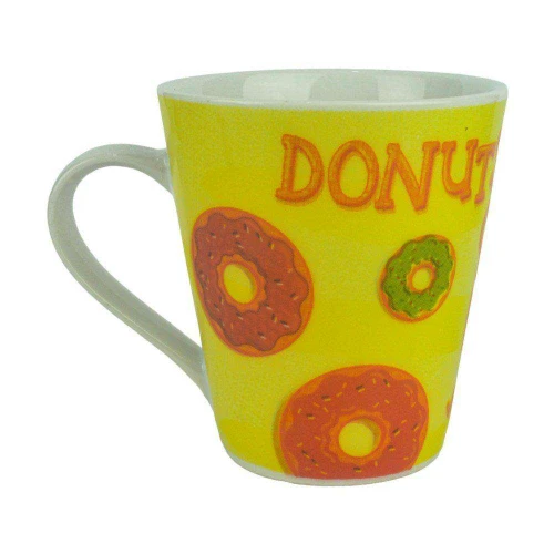 Caneca de porcelana 310ml donuts terramada