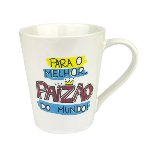 Caneca de porcelana tulipa Pai 250ml sortidas