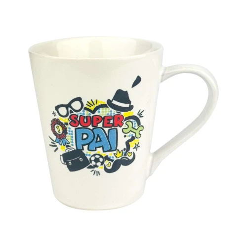 Caneca de porcelana tulipa Pai 250ml sortidas