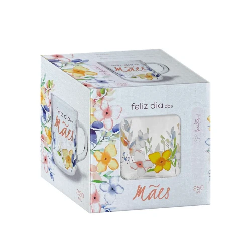 Caneca de vidro 250ml mãe