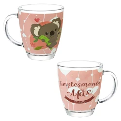 Caneca de vidro 380ml mãe sortidas