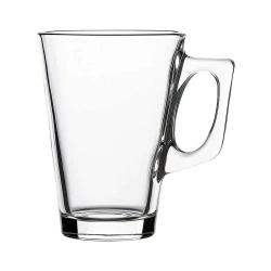 Caneca de vidro transparente 215ml